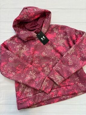 Under Armour Girls' Pink Maroon Hoodie
